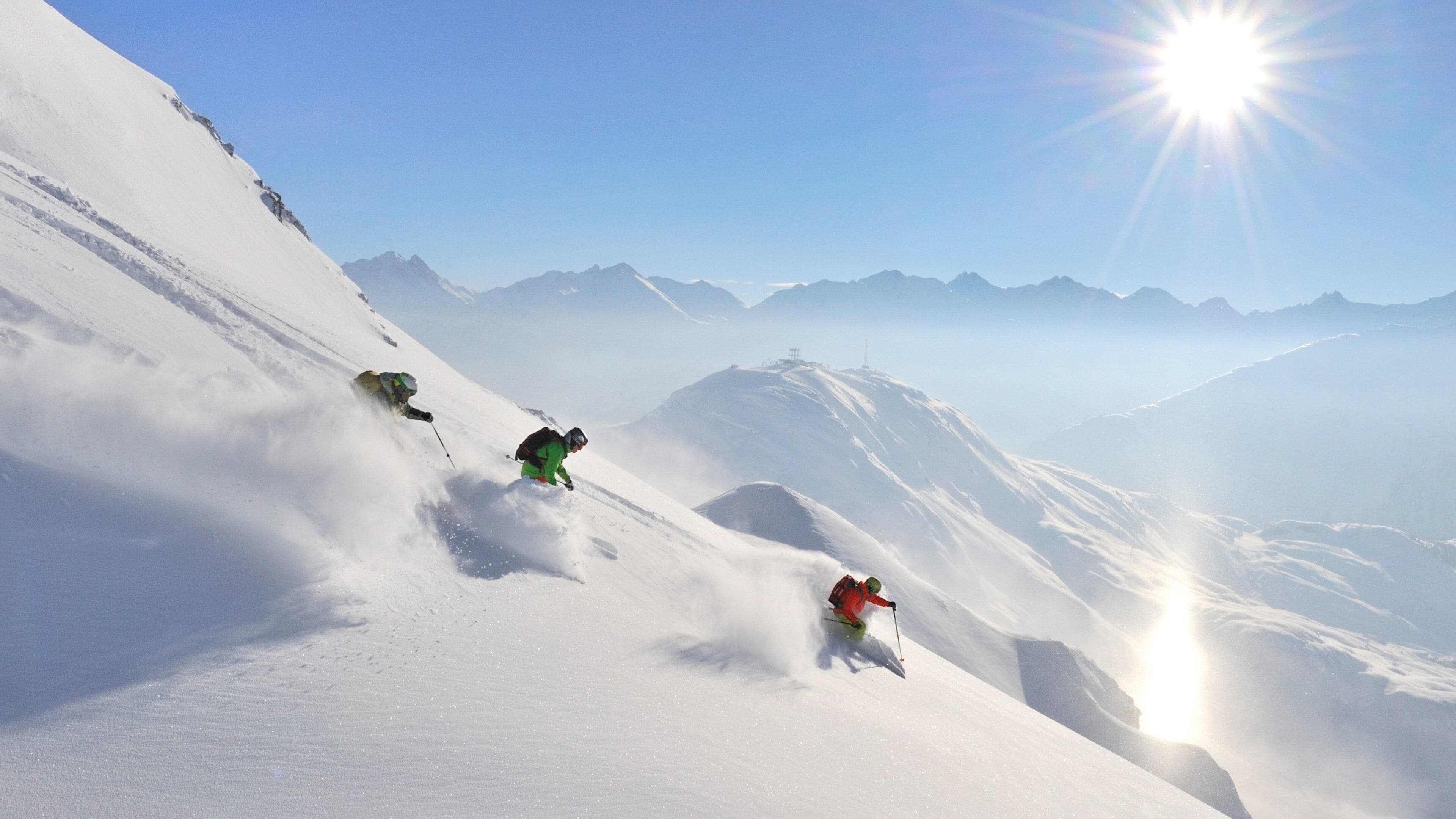 Powder skiing on the Arlberg